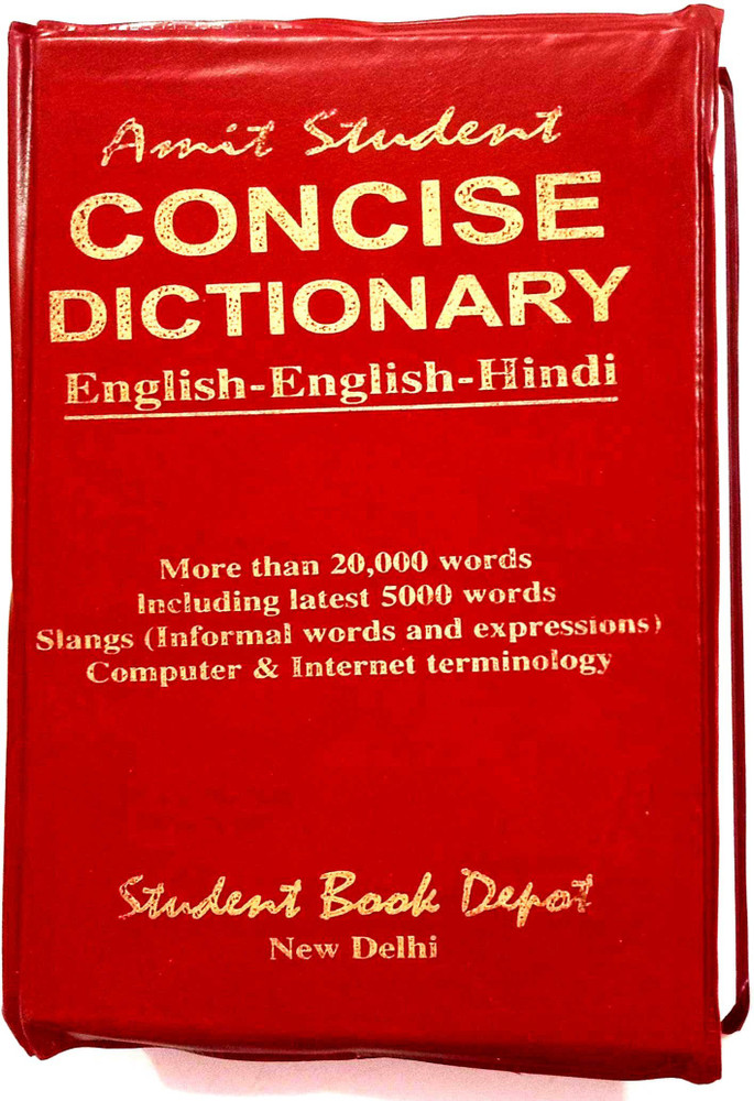 Concise English - Hindi Dictionary (Pocket Size) - English Word - Its  Alternative Meanings, English, Dictionaries