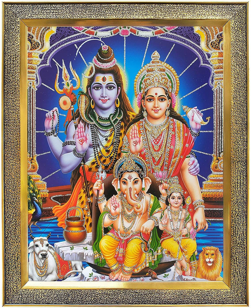 koshtak Shiva Parvati with Ganesh and kartikeya ji/Shiv parivar ...