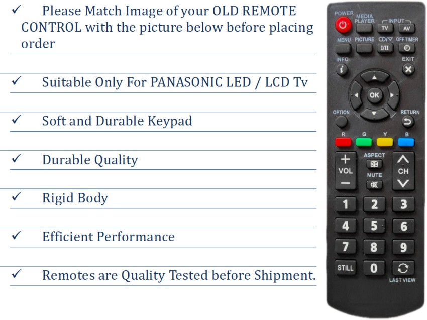 Universal Remote Control for Panasonic Plasma LED LCD HDTV 3D Smart TV US  Seller