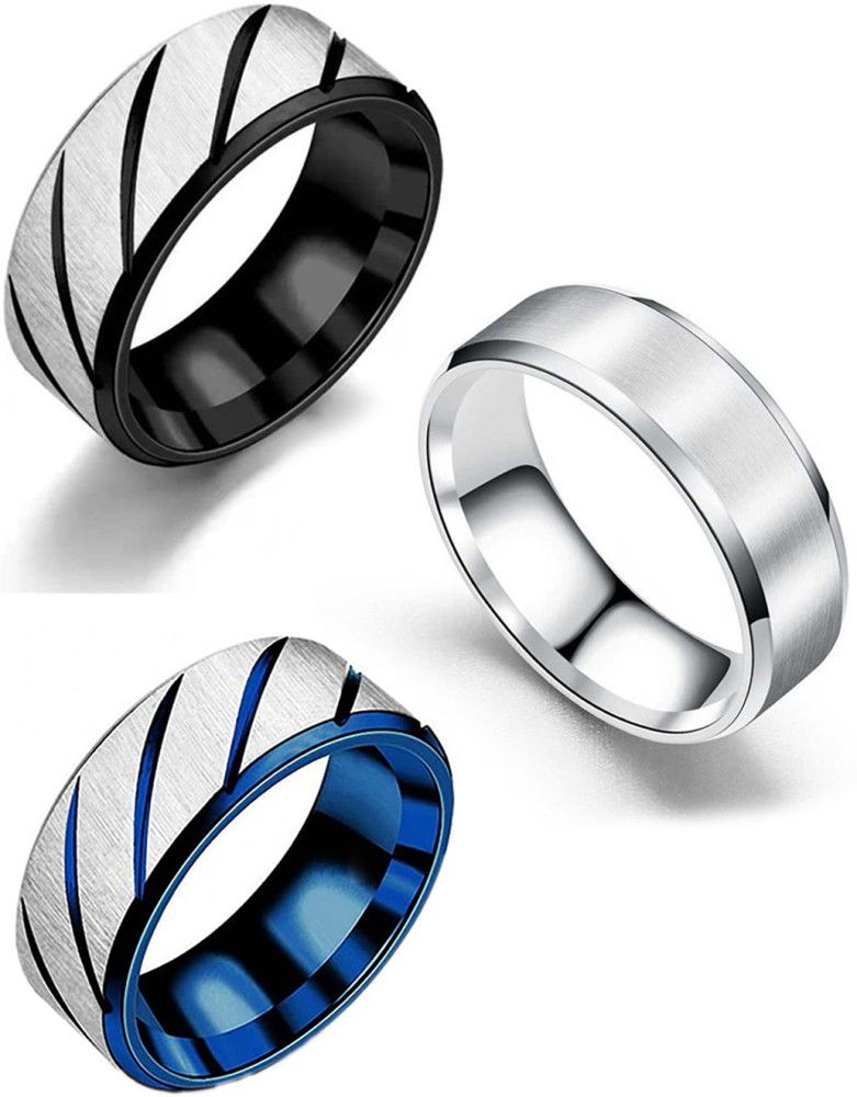 Stylish mens ring with silver plated - . Gift Ideas