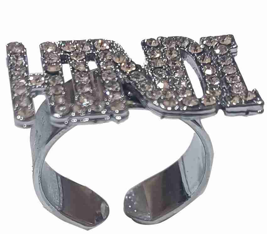 NICELIFE COLLECTIONS MC Stan Rupees Symbol Ring & Oxidized Snake