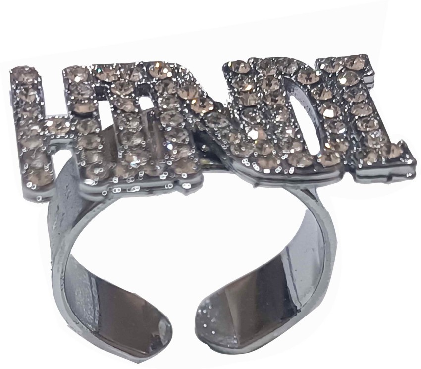 NICELIFE COLLECTIONS MC Stan Rupees Symbol Ring & Oxidized Snake