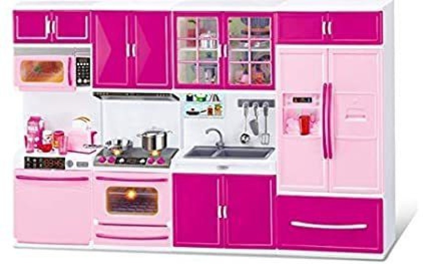 barbie doll in kitchen