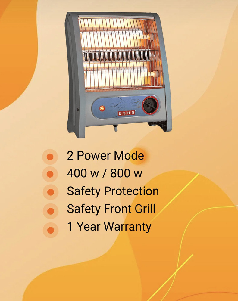 USHA 3002-QH Room Quartz Room Heater Price in India - Buy USHA 3002-QH Room  Quartz Room Heater online at Flipkart.com