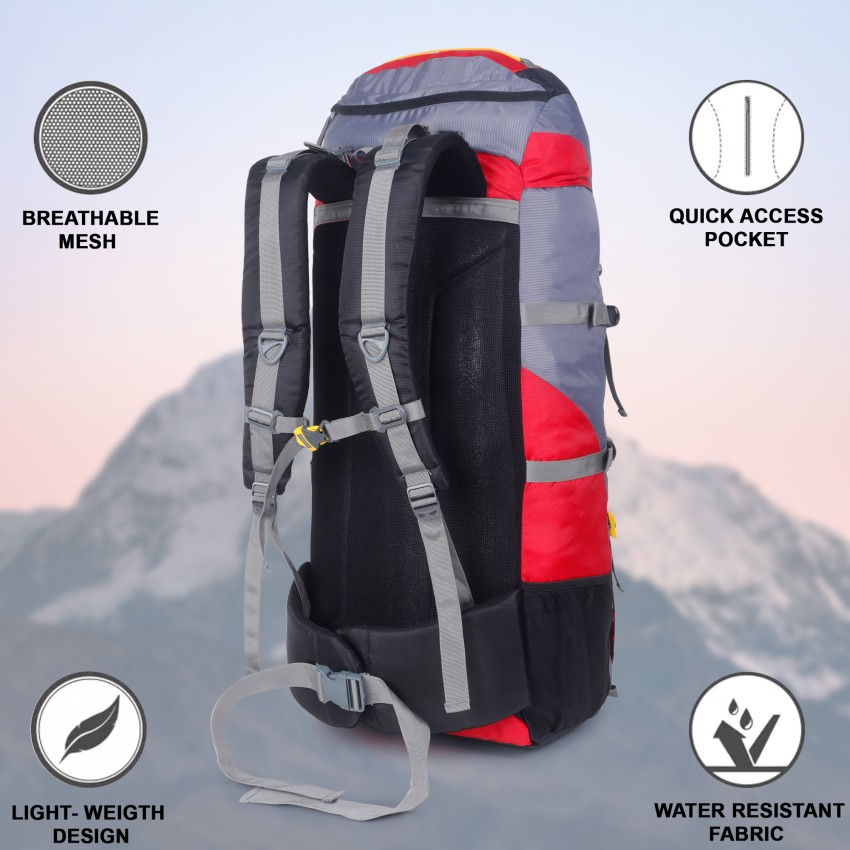 Buy Rare And Demanded Rover Red Grey with inbuilt rain Cover 45 L  Trekking Bag  Trekking Backpack  Haversack at Amazonin
