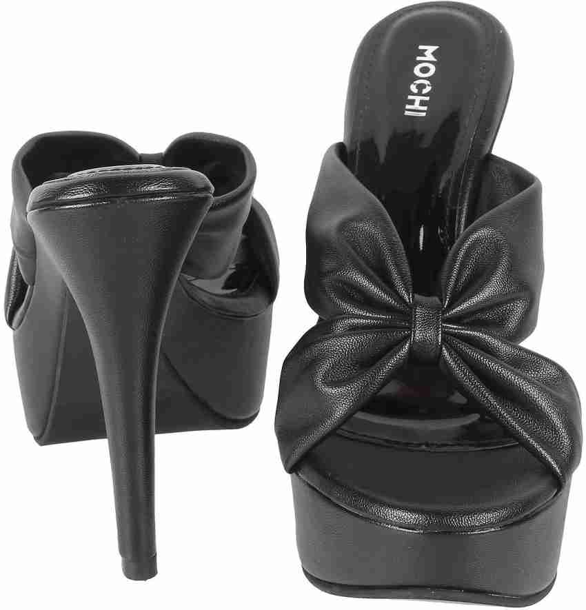MOCHI Women Black Heels - Buy MOCHI Women Black Heels Online at Best Price  - Shop Online for Footwears in India