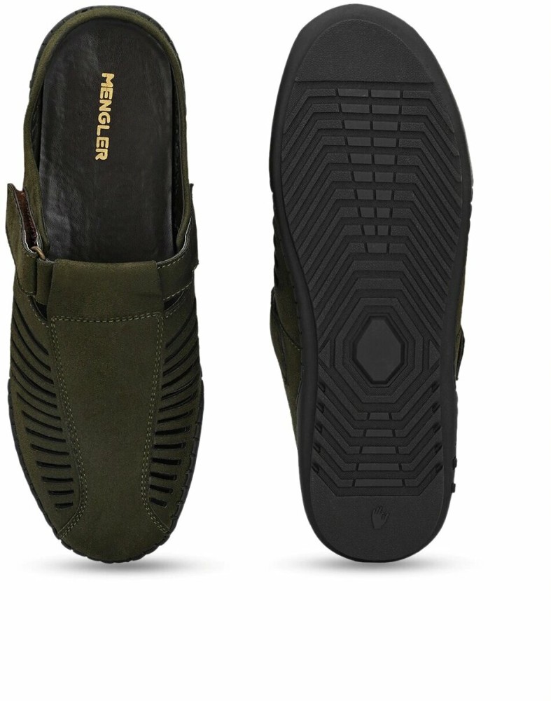 MENGLER Men Olive Sandals Buy MENGLER Men Olive Sandals Online