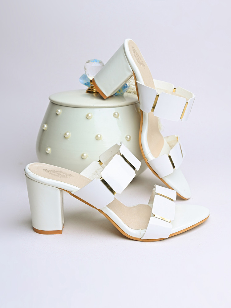 Aggregate 80+ womens white block heel sandals best dedaotaonec