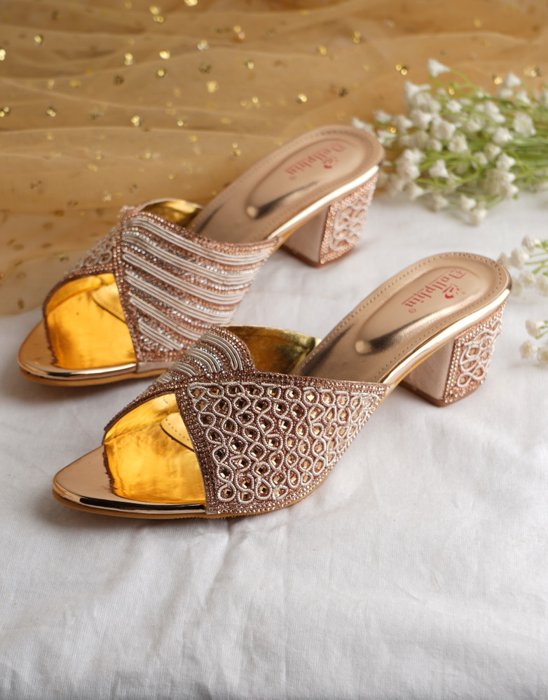 Dollphin Women Gold Heels Buy Dollphin Women Gold Heels Online