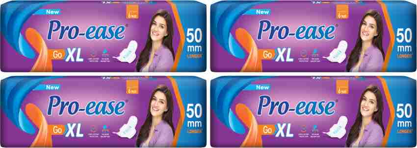 Pro-ease Go XL 50 mm Longer XL - 6+6 Pads Sanitary Pad, Buy Women Hygiene  products online in India