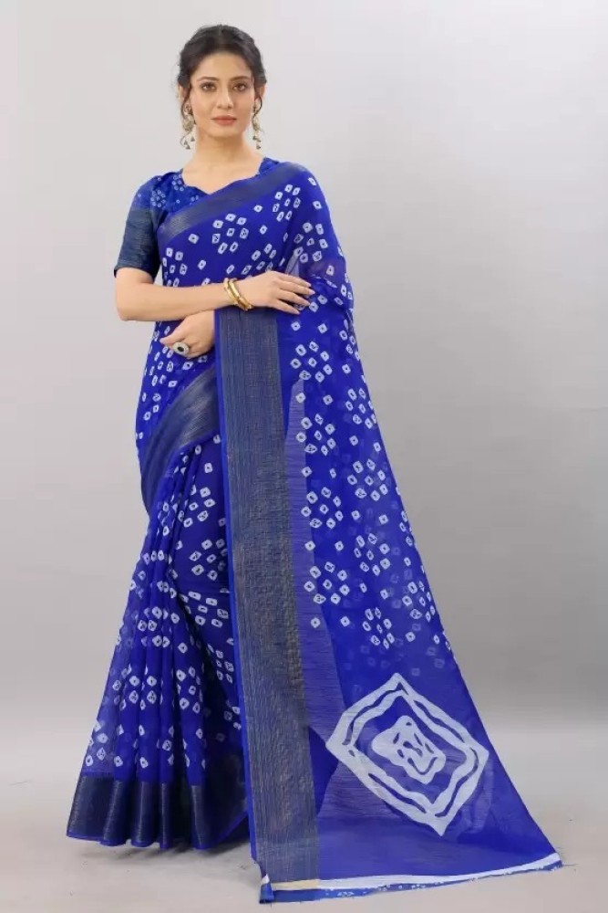 Details 73+ bandhani blue saree best - noithatsi.vn