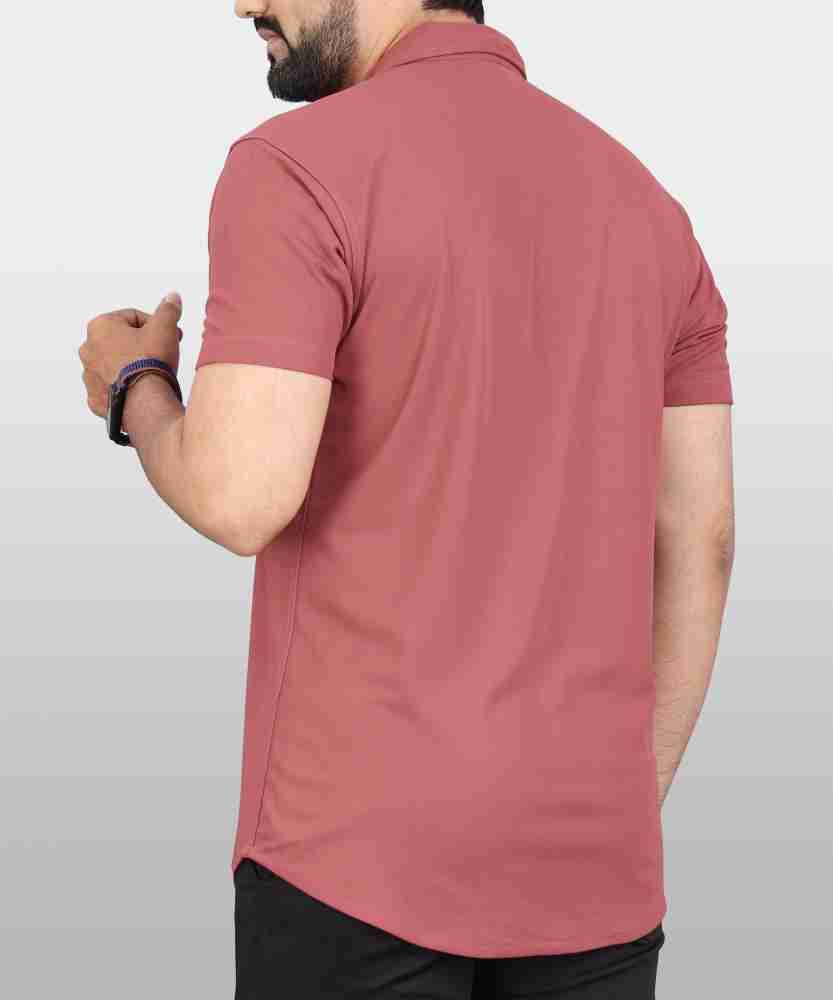 VeBNoR Men Solid Casual Pink Shirt - Buy VeBNoR Men Solid Casual Pink Shirt  Online at Best Prices in India