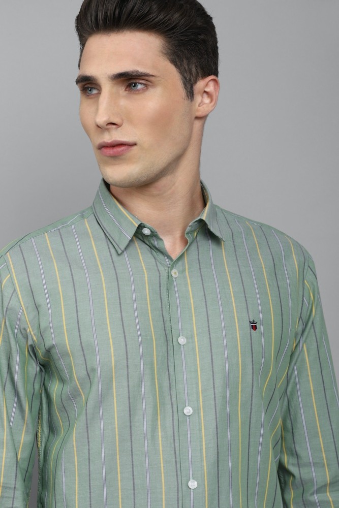 Louis Philippe - Men's Long Sleeve Button Down Shirt - Green