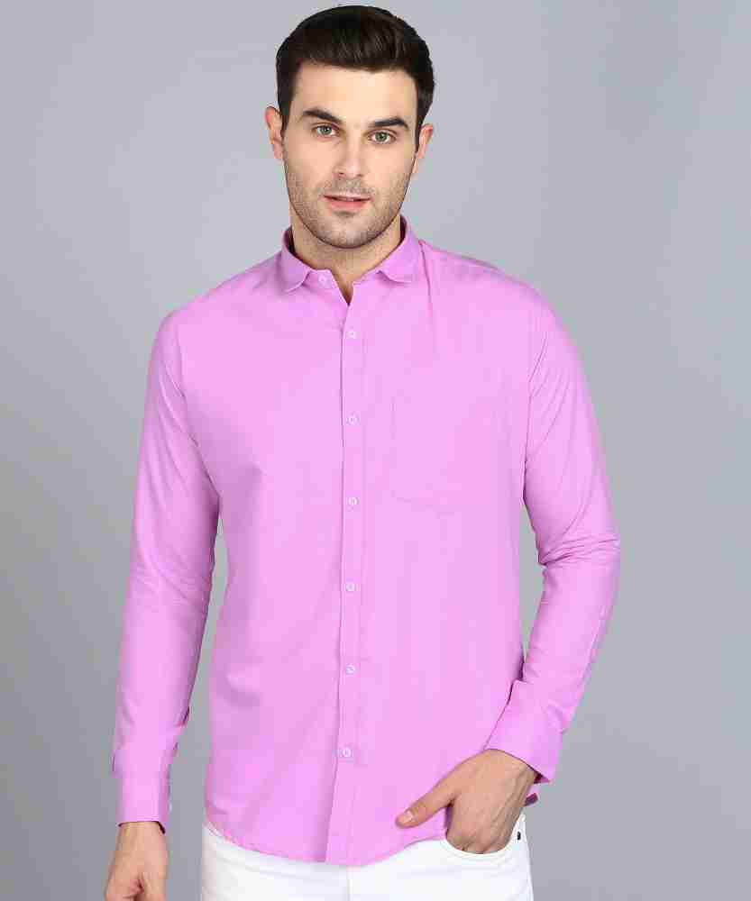 MILDIN Men Solid Formal Purple Shirt - Buy MILDIN Men Solid Formal