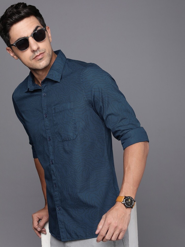 wrogn navy blue shirt