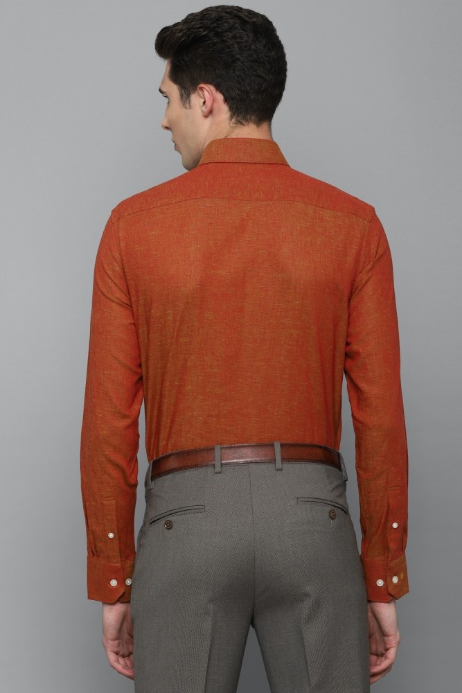 Louis Philippe Men Orange Formal Shirt