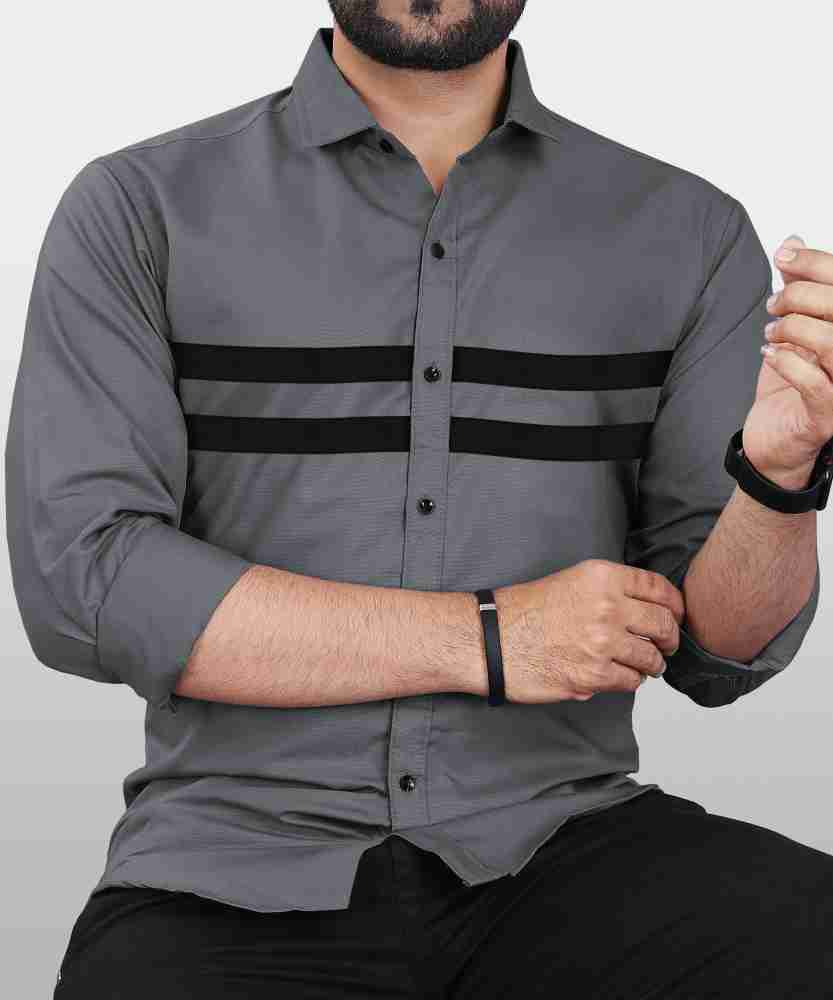 VeBNoR Men Solid Casual Black Shirt - Buy VeBNoR Men Solid Casual Black  Shirt Online at Best Prices in India