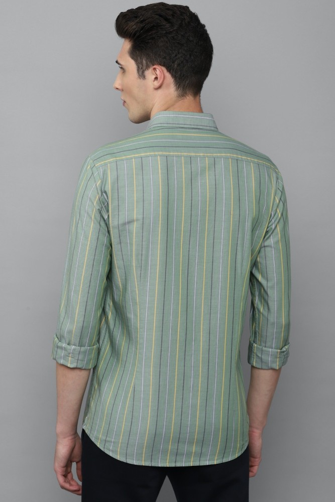 Louis Philippe - Men's Long Sleeve Button Down Shirt - Green