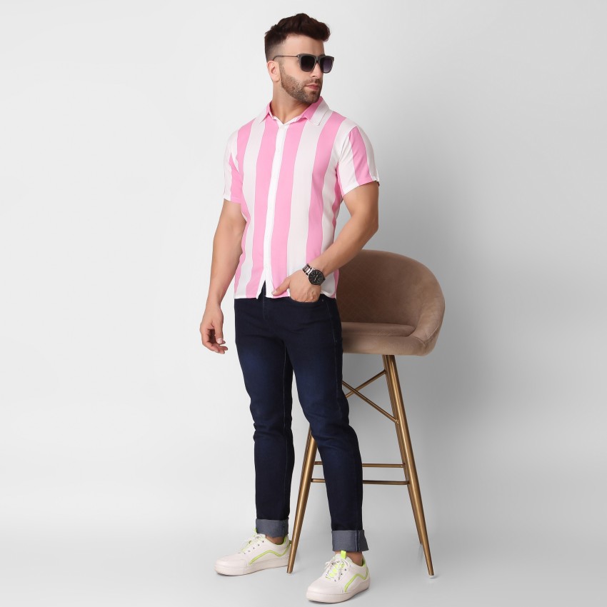 Buy Plus91 Men Solid Casual Pink Shirt Online at Best Prices in