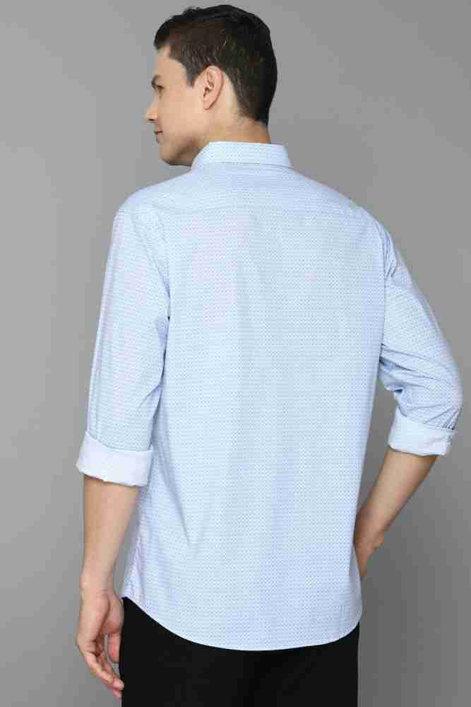 Allen Solly Men Printed Casual Blue Shirt - Buy Allen Solly Men