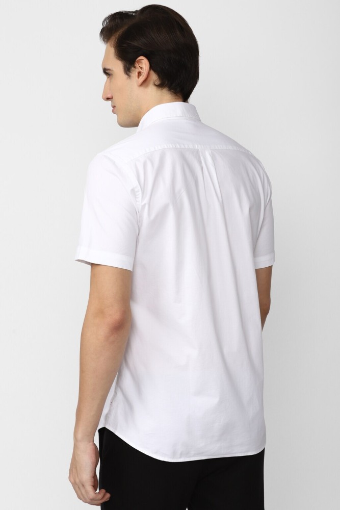 VAN HEUSEN Men Solid Casual White Shirt - Buy VAN HEUSEN Men Solid