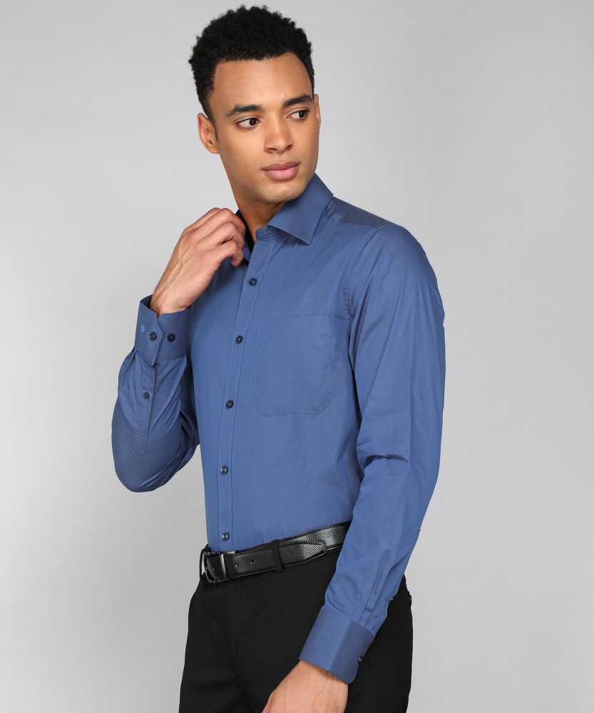 LOUIS PHILIPPE Men Solid Formal Blue Shirt - Buy LOUIS PHILIPPE