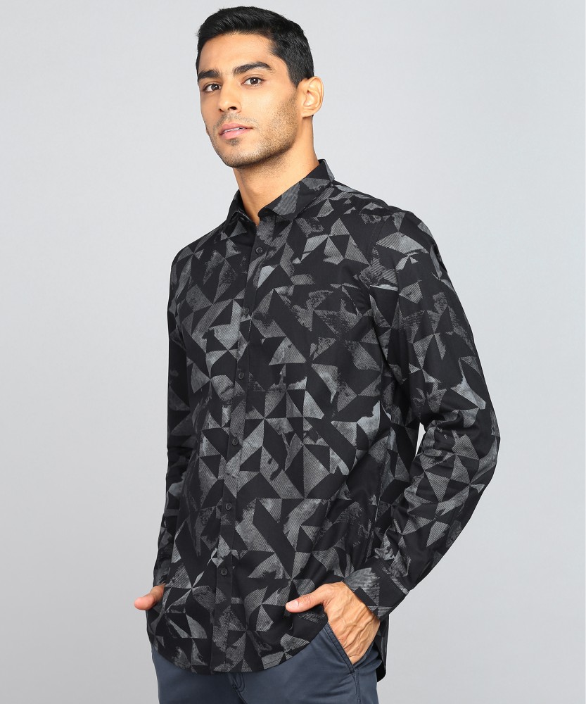 Casual Black Printed Shirt - Sherry