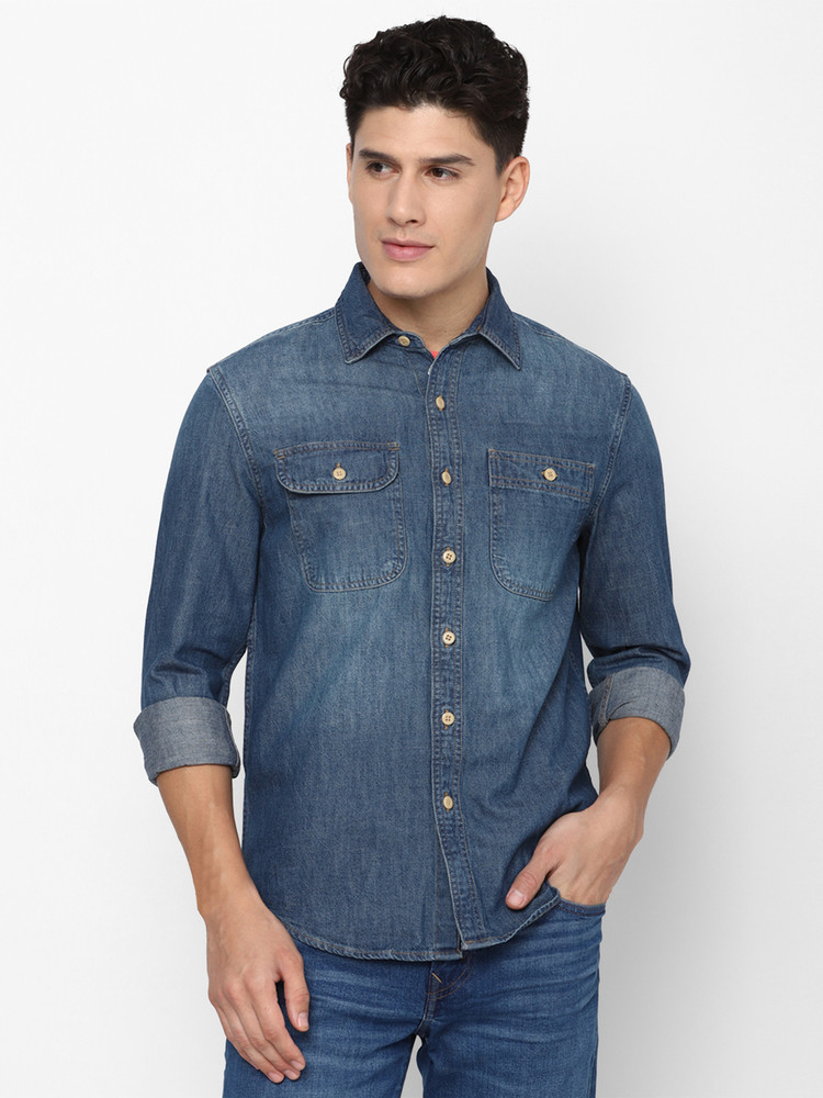 American Eagle Outfitters Men Self Design Casual Blue Shirt  Buy American  Eagle Outfitters Men Self Design Casual Blue Shirt Online at Best Prices in  India  Flipkartcom