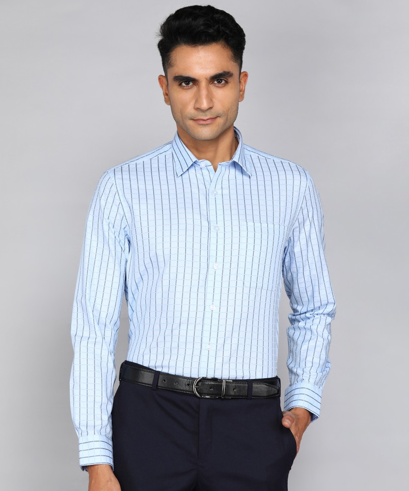 Buy Louis Philippe Men Regular fit Formal Shirt - Blue Online at