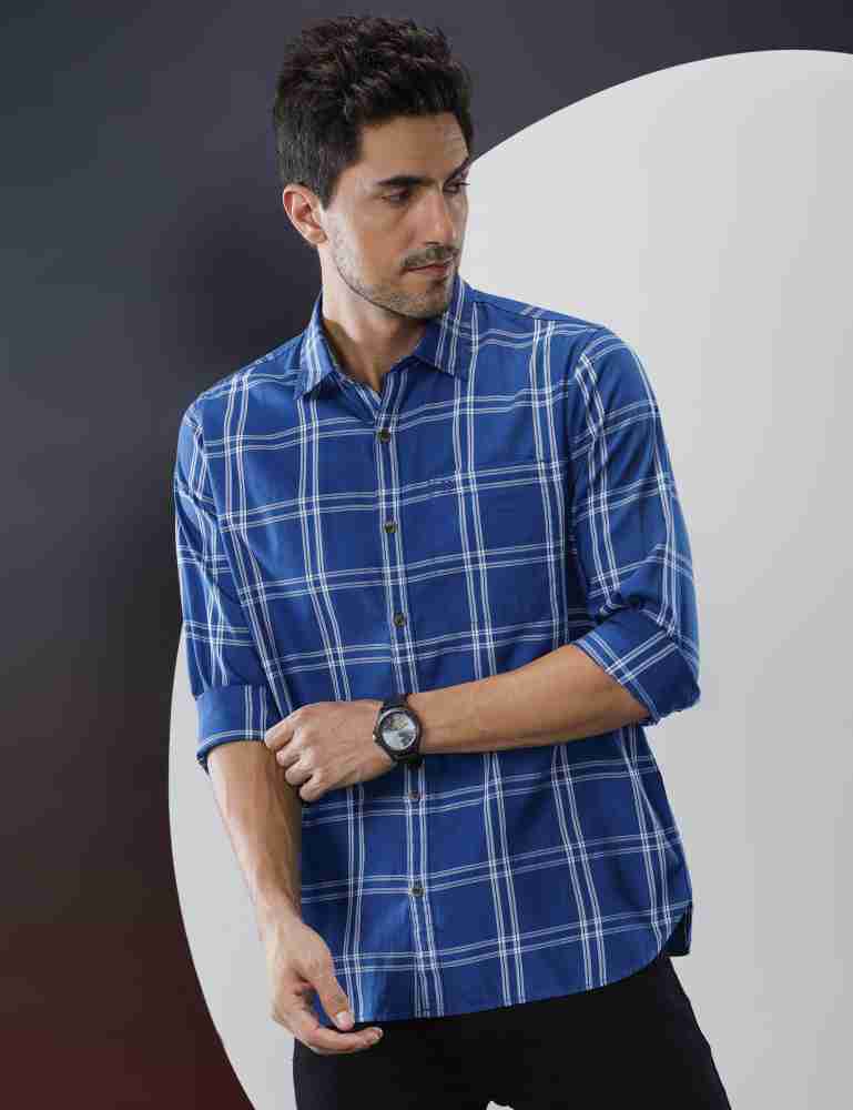 OTTO Blue Checkered Casual Trim Fit LEO_1 MB –, 43% OFF