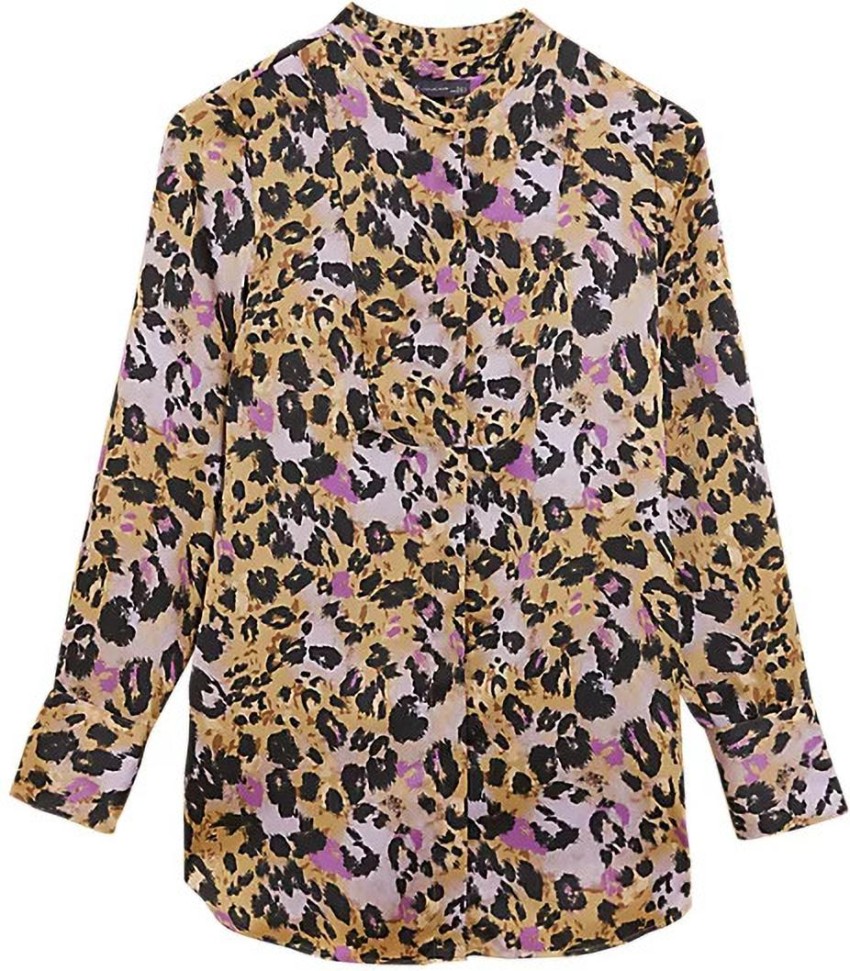 marks and spencer leopard print blouse