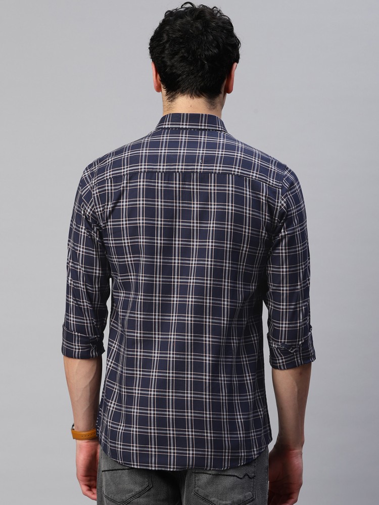5TH ANFOLD Men Solid Casual Dark Blue Shirt - Buy Navy Blue 5TH ANFOLD Men  Solid Casual Dark Blue Shirt Online at Best Prices in India