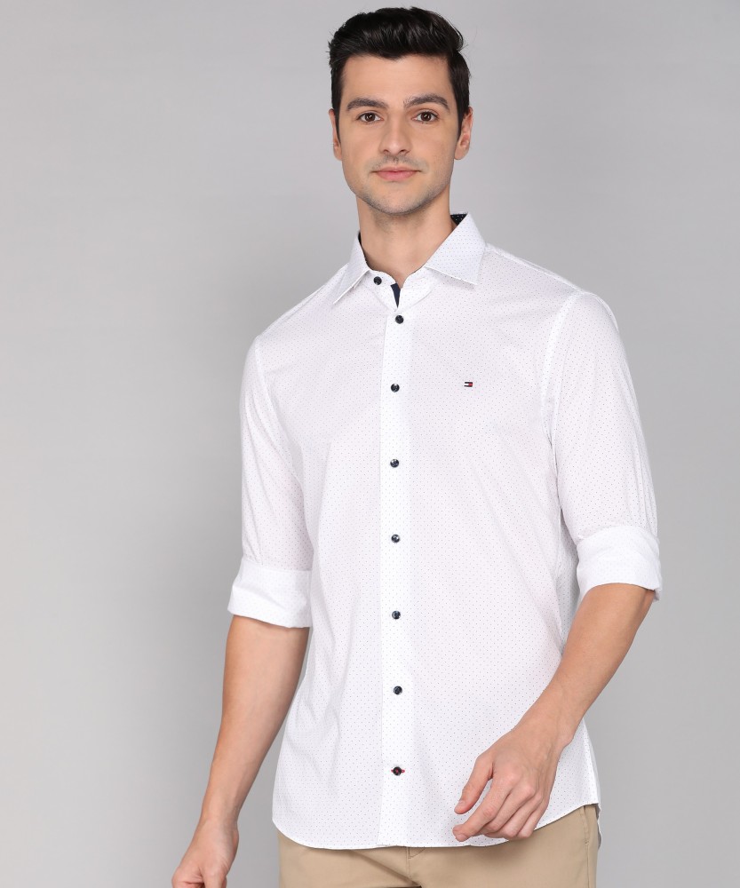 Tommy Hilfiger Mens Shirts Near Me White - Tommy Hilfiger India