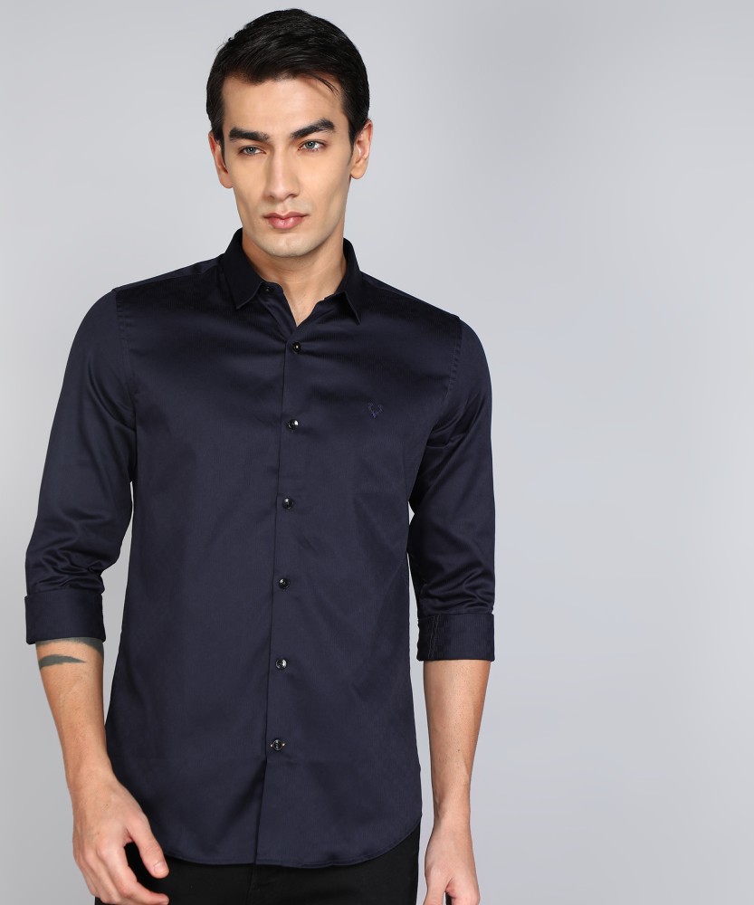 Allen Solly Men Printed Casual Blue Shirt - Buy Allen Solly Men