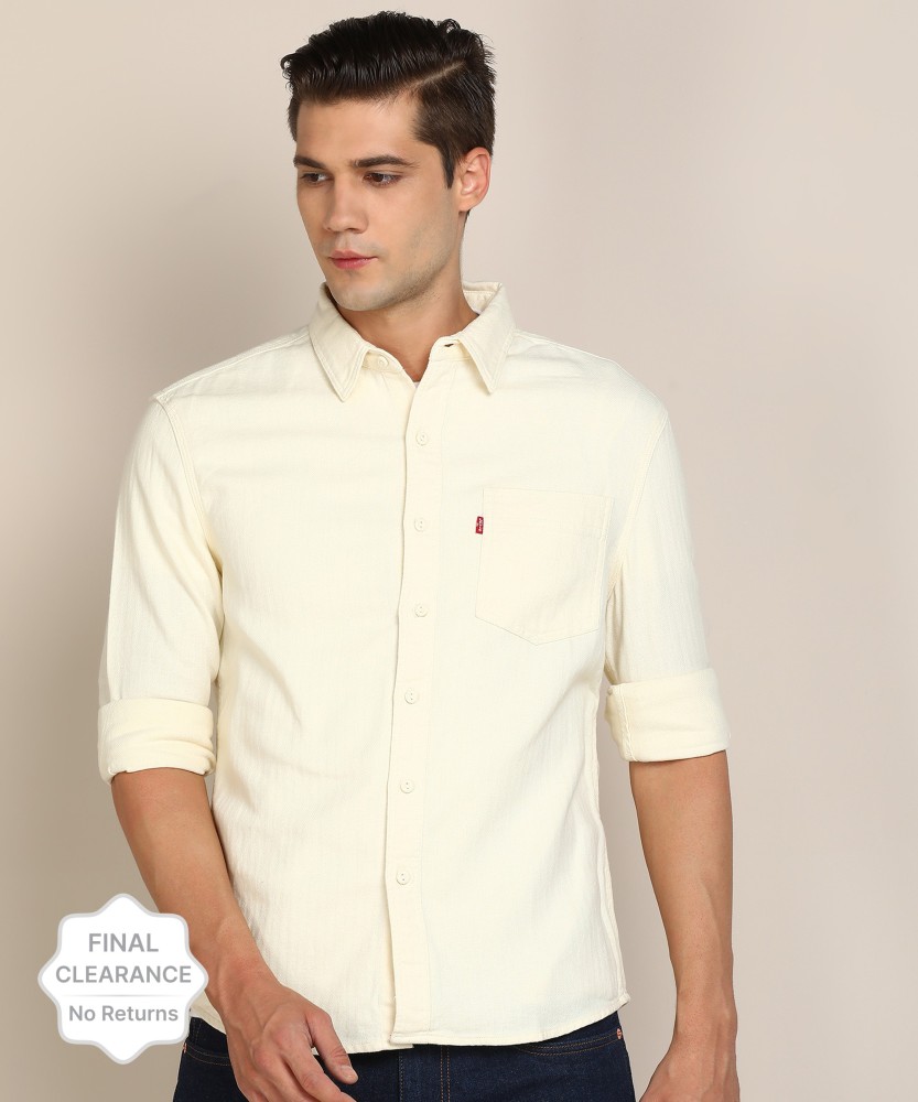 LEVI'S Men Geometric Print Casual Cream Shirt - Buy LEVI'S Men Geometric  Print Casual Cream Shirt Online at Best Prices in India 