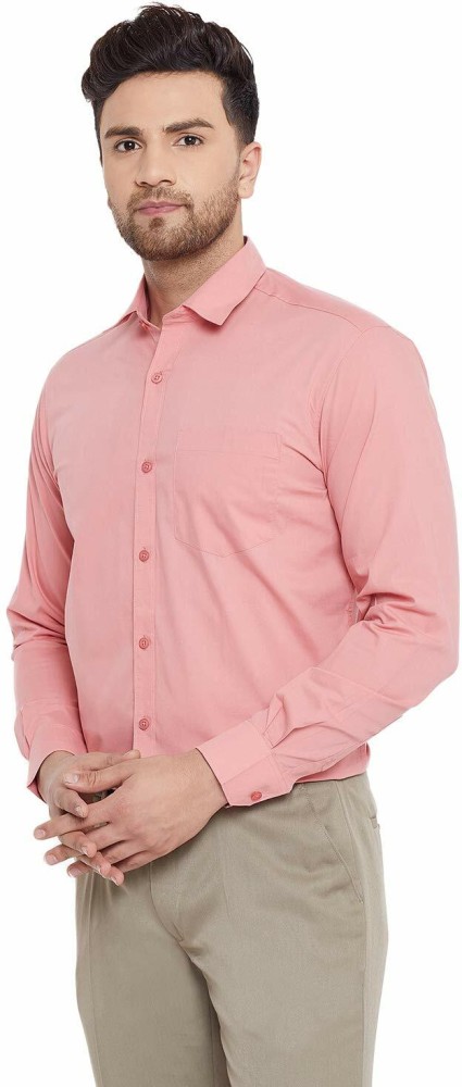 Buy Plus91 Men Solid Casual Pink Shirt Online at Best Prices in