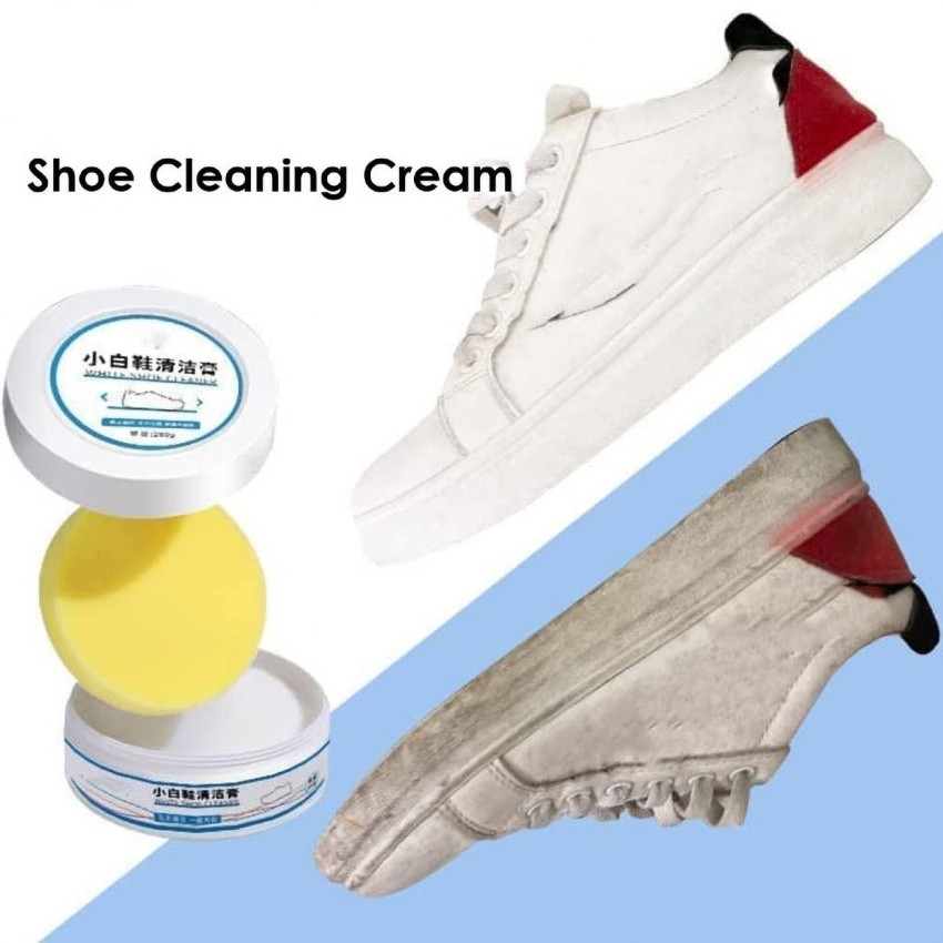 White Shoe Cleaning Cream, Practical Shoe Cleaning Kit - Shoe