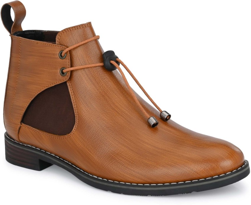 Attitudist Brown Ankle Boot Both Zip For Men - ATTITUDIST Brown / 7