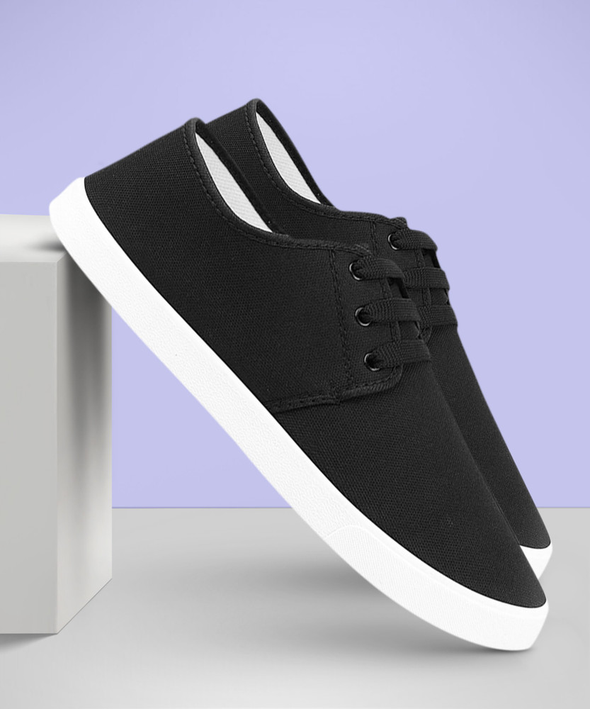 Black casual shop shoes flipkart
