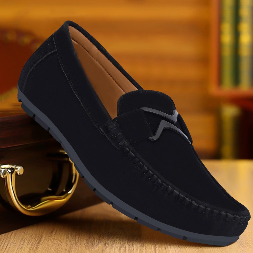  Blue Horse Open Back Half Loafer for Men Black