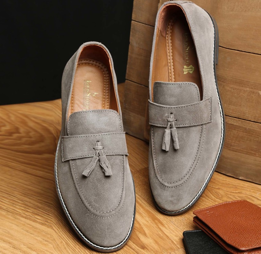 Louis Stitch Loafers And Moccasins : Buy Louis Stitch Italian Handmade  Brown Plain Formal Mocassins Shoes for Men Online
