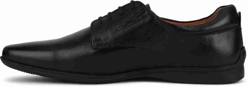 Louis Philippe Solid Black Formal Shoes