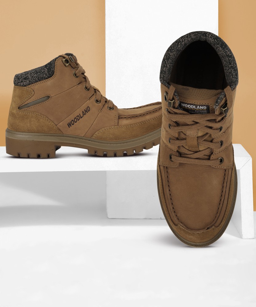 Buy SHOE DAY Woodland Men's Leather Boots online | Looksgud.in