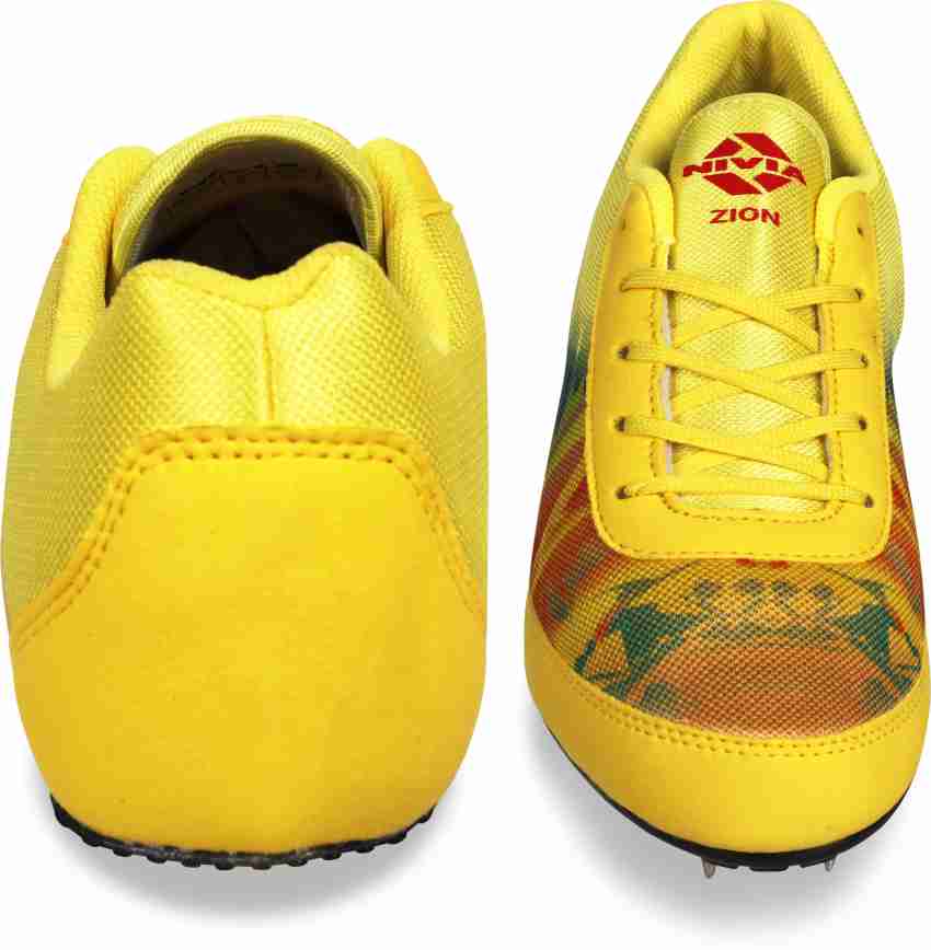 Nivia Men Zion-1 Running Spikes Shoes for Track & Field (Yellow) UK-11