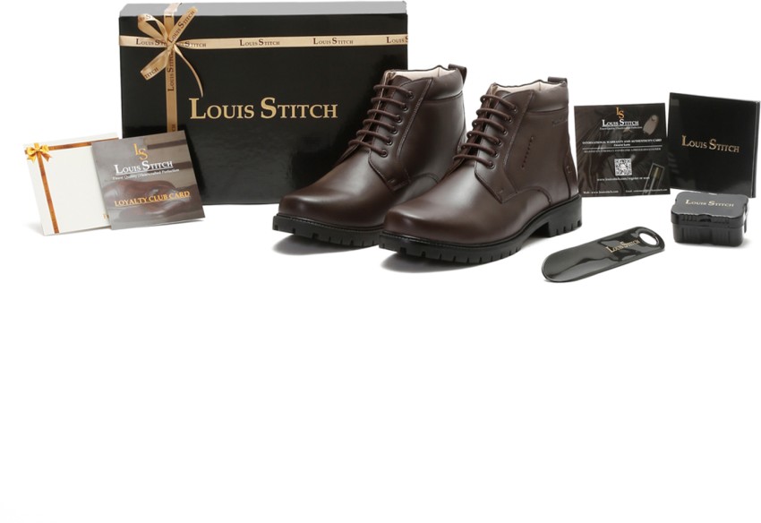 Buy Louis Stitch LOUIS STITCH Men Mid Top Suede Biker Boots at Redfynd