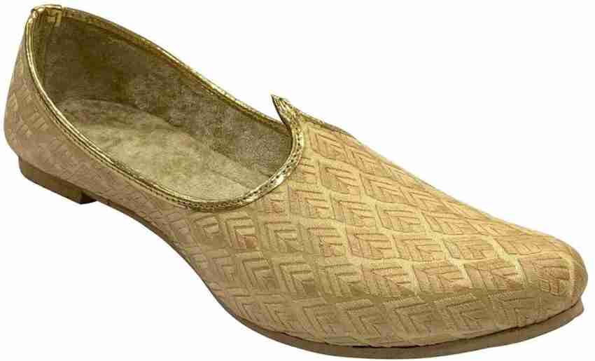  Punjabi Jutti for Men Mojari Sherwani Shoes Jooti Wedding  Shoes Groom Loafers Slipon jalsa Cream Gold
