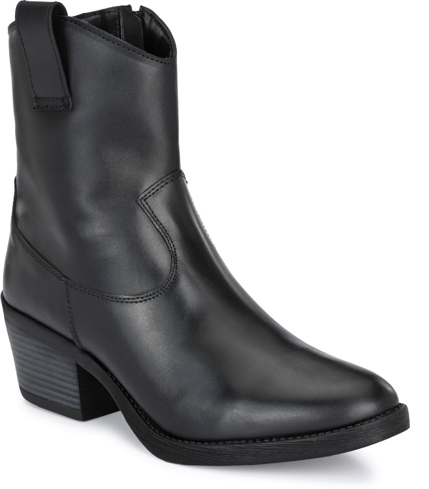 Buy CLASSY IN BLACK HEELED BOOTS for Women Online in India