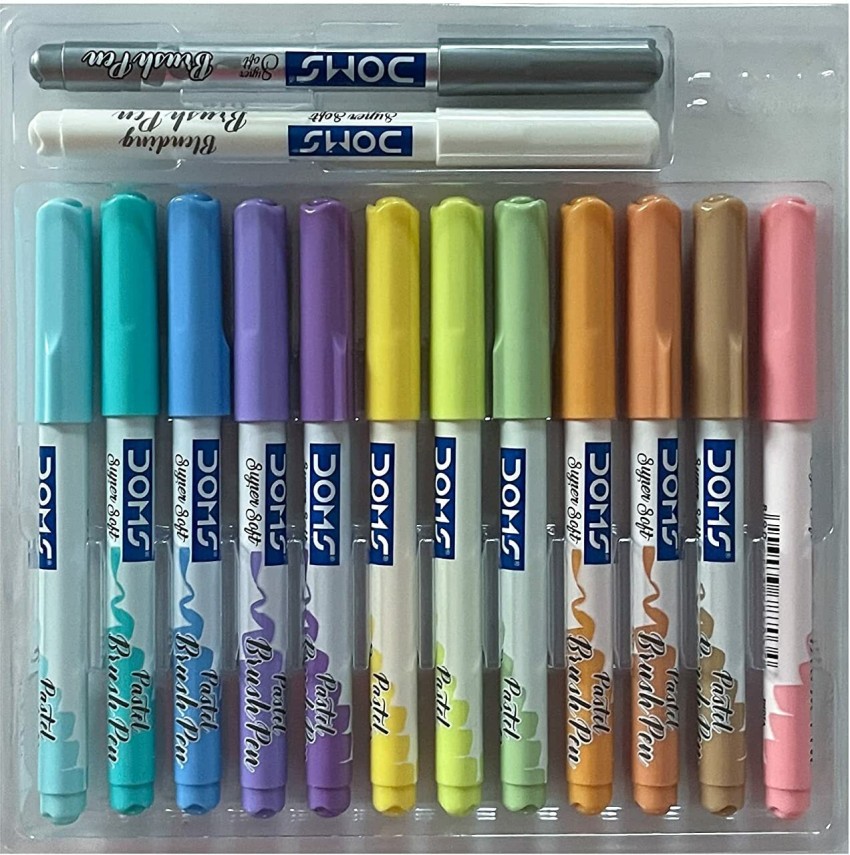 Multicolor Plastic Doms Brush Pens