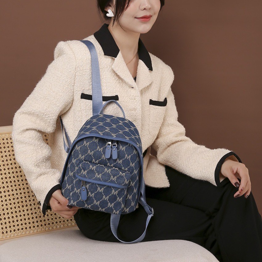 WANQLYN school bag collage girls custom print fashionabl travel ladies  backpack 1 L Backpack Blue - Price in India