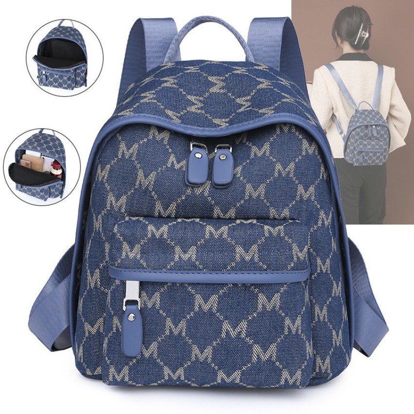 BANQLYN School-Bags Travel Nylon Teenage-Girls Backpack 15 L Backpack Blue  - Price in India